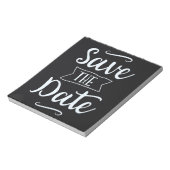 ヴィンテージ黒板のSave the Date ノートパッド (回転)