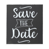 ヴィンテージ黒板のSave the Date ノートパッド (正面)