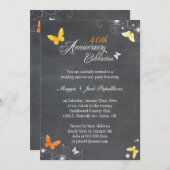 ヴィンテージ黒板ウェディングアニバーサリー 招待状 (正面/裏面)