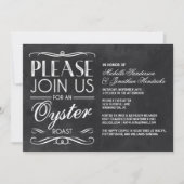 ヴィンテージ黒板オイスターロースト 招待状 (正面)