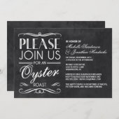 ヴィンテージ黒板オイスターロースト 招待状 (正面/裏面)