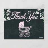 ヴィンテージ黒板シャワーサンキューカード ポストカード (裏面)