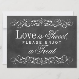 ヴィンテージ黒板スクロールワーク「Love is Sweet」サイン 招待状