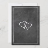 ヴィンテージ黒板タイポグラフィ結婚式招待状 招待状 (裏面)