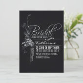 ヴィンテージ黒板ブライダルシャワー招待状 招待状 (スタンド正面)