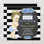 ヴィンテージ黒板ベビーシャワー 招待状 (正面/裏面)