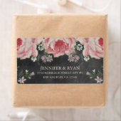 ヴィンテージ黒板花差出人住所ラベル ラベル (インサイチュ)