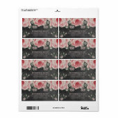 ヴィンテージ黒板花差出人住所ラベル ラベル (フルシート)