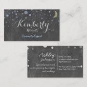 ヴィンテージ黒板(星と月) 名刺 (正面/裏面)