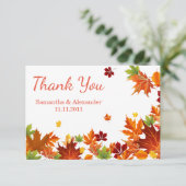 ヴィンテージ黒板 秋の感謝を伝える招待状 サンキューカード (スタンド正面)