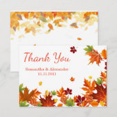 ヴィンテージ黒板 秋の感謝を伝える招待状 サンキューカード (正面/裏面)