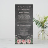 ヴィンテージ黒板 |結婚式 プログラムラックカード プログラム (スタンド正面)