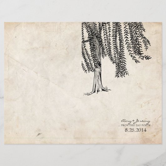 ヴィンテージ黒枝垂れ柳プログラムカバー (正面)