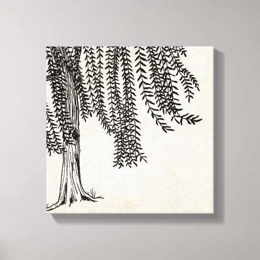 ヴィンテージ黒枝垂柳 キャンバスプリント (正面)