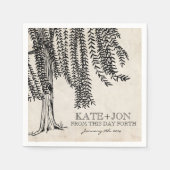 ヴィンテージ黒枝垂柳 スタンダードカクテルナプキン (正面)