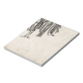 ヴィンテージ黒枝垂柳 ノートパッド (回転)