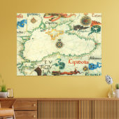 ヴィンテージ黒海の地図(1559) キャンバスプリント (インサイチュ (リビング))