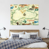 ヴィンテージ黒海の地図(1559) キャンバスプリント (インサイチュ (寝室))
