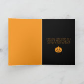 ヴィンテージ黒猫かわいいスパイダーゴシックハロウィーン カード (内部)