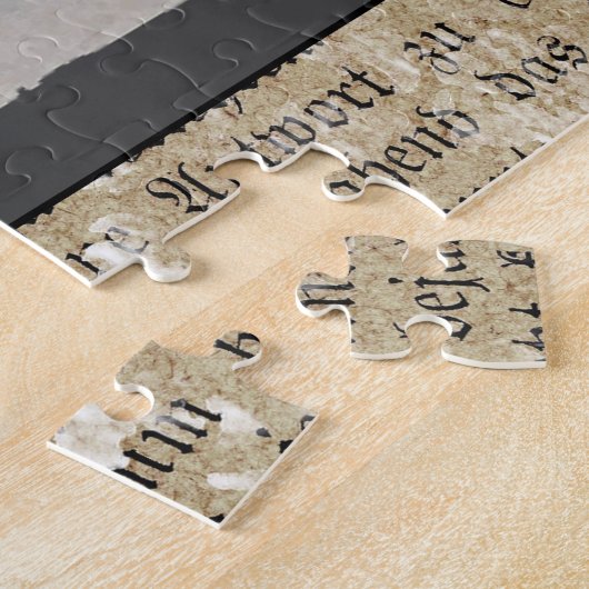 ヴィンテージ黒猫とフクロウのハロウィン ジグソーパズル (側面)