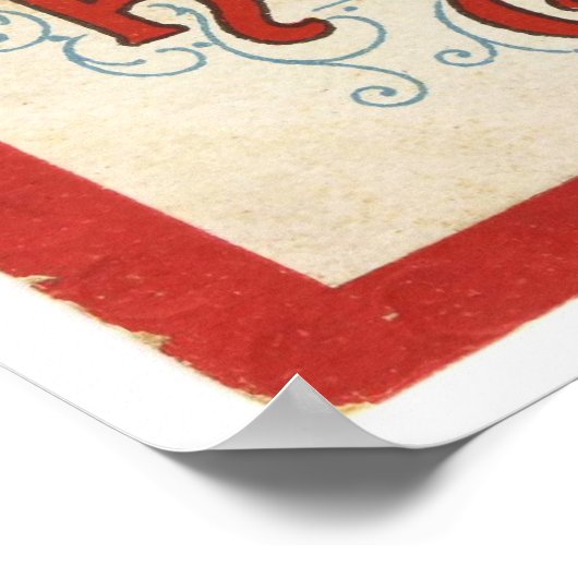 ヴィンテージ黒猫と魔女ハット ポスター (角)