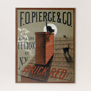 ヴィンテージ黒猫の月光広告 ジグソーパズル