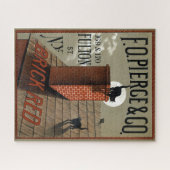 ヴィンテージ黒猫の月光広告 ジグソーパズル (横)