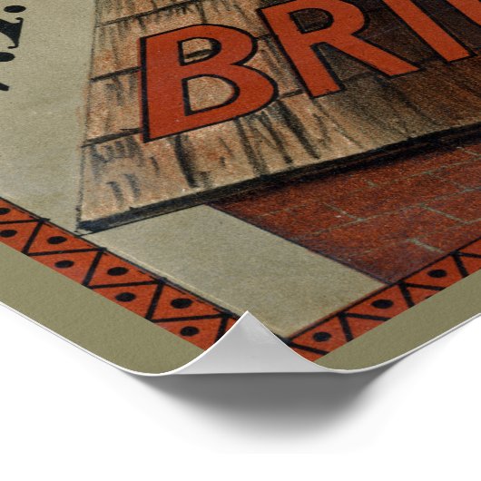 ヴィンテージ黒猫の月光広告 ポスター (角)