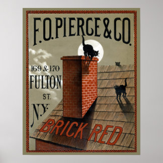 ヴィンテージ黒猫の月光広告 ポスター