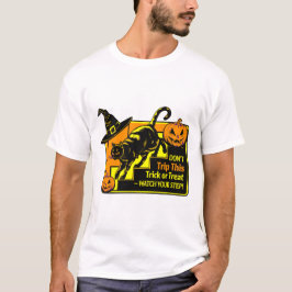 ヴィンテージ黒猫の注意 – 旅行しない Tシャツ