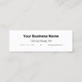 ヴィンテージ黒猫の獣医業 スキニー名刺 (裏面)