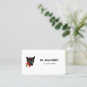 ヴィンテージ黒猫の獣医業 名刺 (スタンド正面)