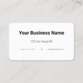 ヴィンテージ黒猫の獣医業 名刺 (裏面)