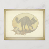 ヴィンテージ黒猫はがき ポストカード (裏面)