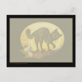 ヴィンテージ黒猫はがき ポストカード (裏面)