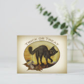 ヴィンテージ黒猫はがき ポストカード (スタンド正面)