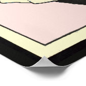 ヴィンテージ黒猫やる気を起こさせる先生 ポスター (角)