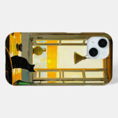 ヴィンテージ黒猫アートフォンケース Case-Mate iPhoneケース (裏面 (横))