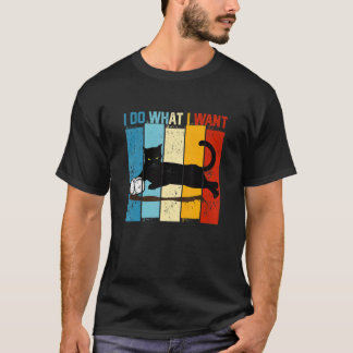 ヴィンテージ黒猫コーヒーカップ Tシャツ
