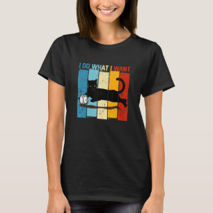 ヴィンテージ黒猫コーヒーカップ Tシャツ