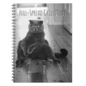 ヴィンテージ黒猫肌寒いノート ノートブック (正面)