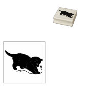 ヴィンテージ黒猫 ラバースタンプ (押印)
