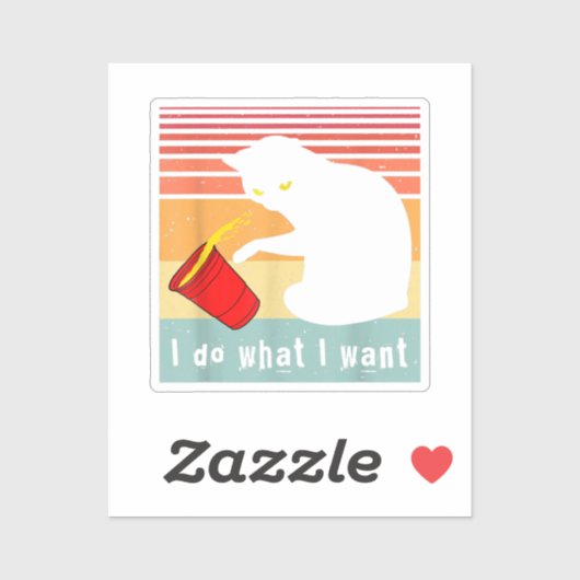 ヴィンテージ黒猫Red Cupで欲しいおもしろいこと シール (シート)