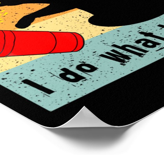 ヴィンテージ黒猫Red Cupで欲しいおもしろいこと ポスター (角)