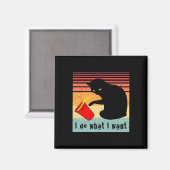 ヴィンテージ黒猫Red Cupで欲しいおもしろいこと マグネット (正面/裏面)