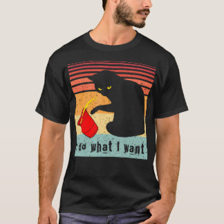 ヴィンテージ黒猫Red Cupで欲しいおもしろいこと Tシャツ