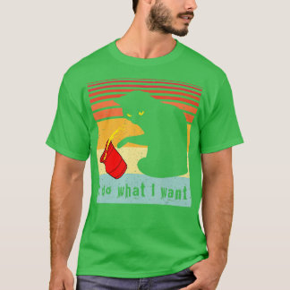 ヴィンテージ黒猫Red Cupで欲しいおもしろいこと Tシャツ