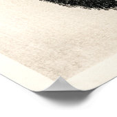 ヴィンテージ黒白うさぎ(光野楳嶺) ポスター (角)