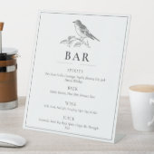 ヴィンテージ黒白の結婚バー標識 台座サイン (インサイチュ)