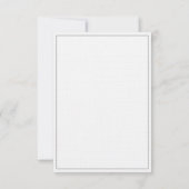 ヴィンテージ黒白の結婚詳細 出欠カード (裏面)